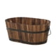 thumbnail image 5 of Maceta De Madera Estilo Barril, Versátil, Rústica, Para Patio, Alféizar De Ventana, Cocina, Mediana, 5 of 5