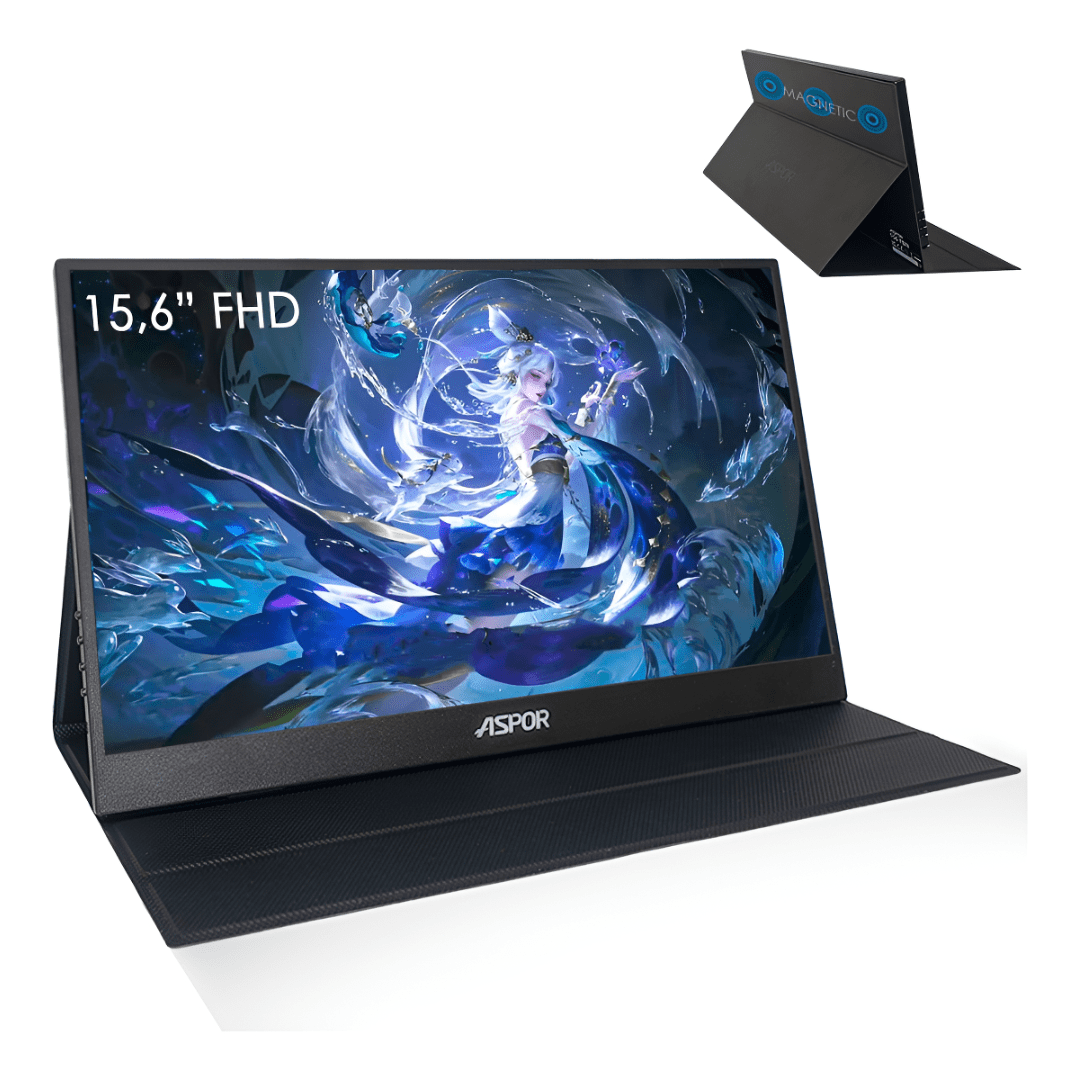 Homebrandt - Monitor Portatil Con Pantalla De 15.6 Pulgadas 60hz Full Hd