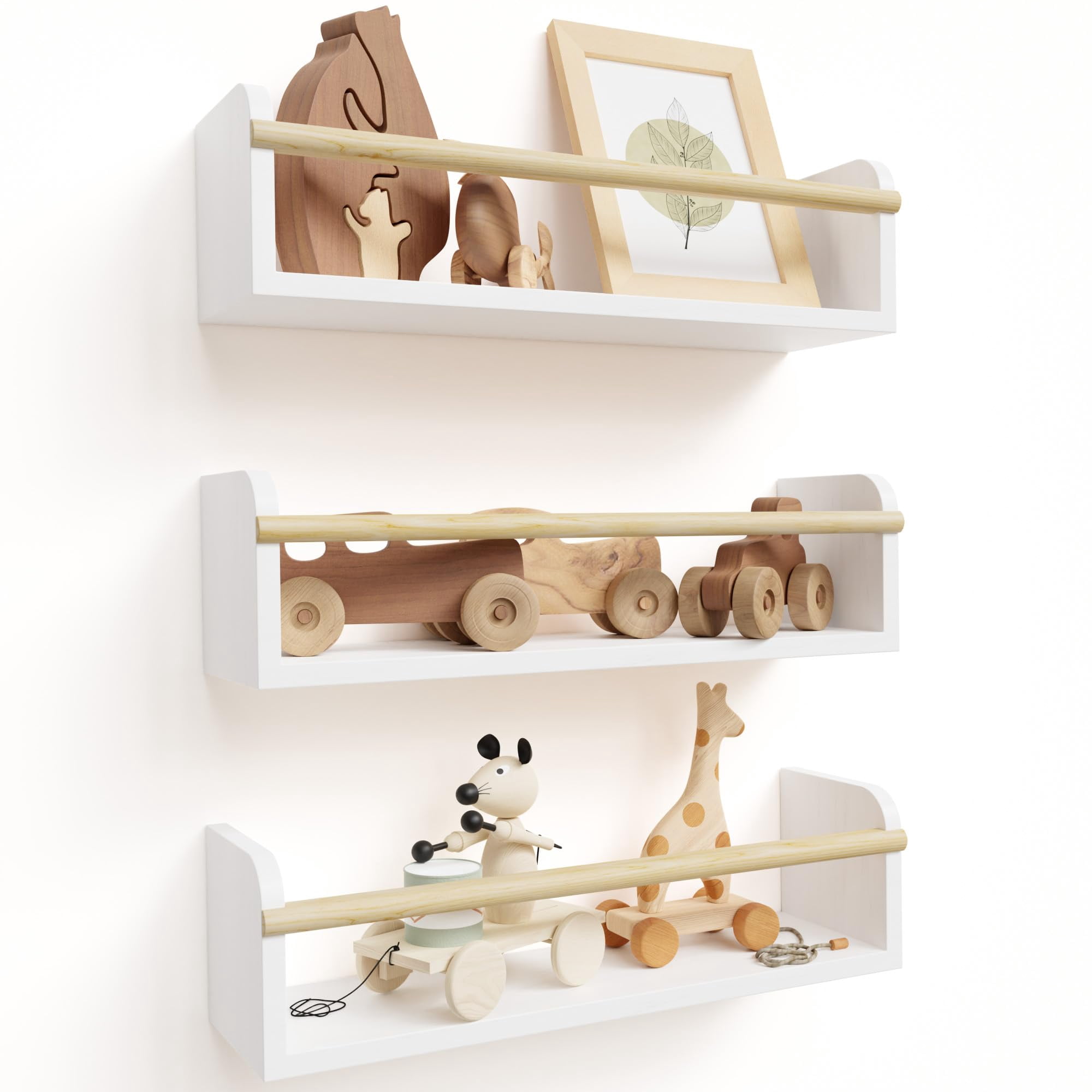 Estanterías Decorativas Para Guardería Zicoto, Juego De 3 Para Niños