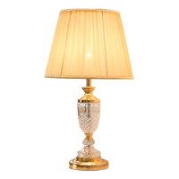 Genérico - Lámpara Mesa Pantalla Plisada Decorativa Beige Hogar Jhn