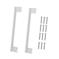 Magideal - 2 Piezas Placas De Protección De Protección De La Puerta Cubierta De Pestillo De Seguridad L En Forma De Placa De Protección Para El Lugar De Trabajo 7 Pulgadas