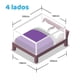 thumbnail image 2 of 4 barandas Gris Para cama King 180x180x200x200 cm Altura colchón hasta 27 cm, 2 of 11