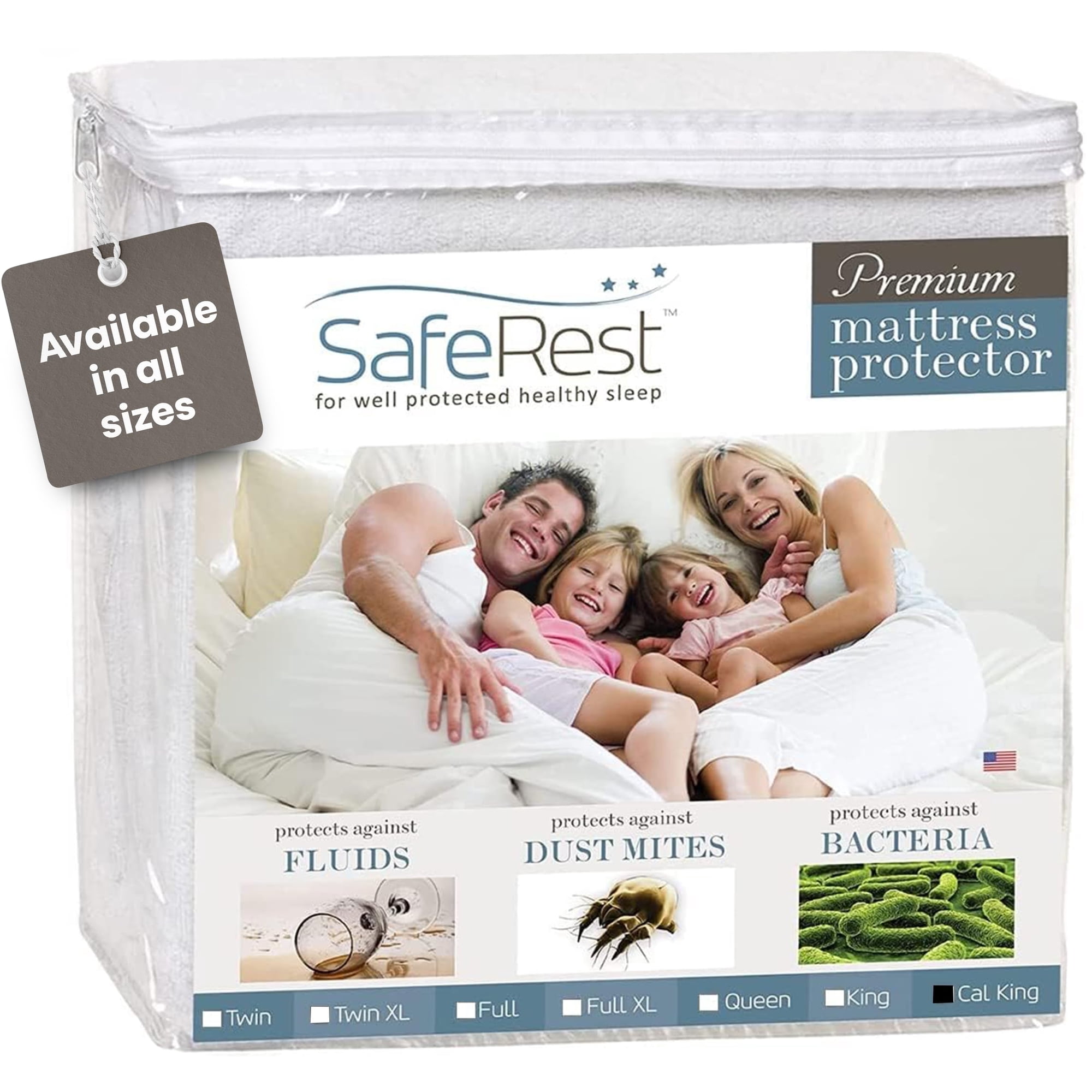 Protector De Colchón Saferest Impermeable California King Size