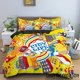 thumbnail image 1 of Cartoon Graffiti Bedding Set Boys Girls Size Duvet Cover Pillowcase Bed Kids Adult Fashion Home Textile Customizable Bed Sheets, 1 of 5