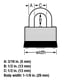 thumbnail image 5 of Lock Master Lock 105D de acero laminado de 2,9 cm de ancho, 5 of 5