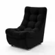 thumbnail image 1 of Sofa Curvo Descanso Negro Felpa, 1 of 2