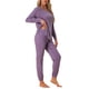 thumbnail image 4 of Conjunto de Salón para Mujeres INSPIRE CHIC Sudadera de Manga Larga con Cuello Redondo y Pantalones Jogger con Cintura Elástica Conjunto de 2 Piezas 2XL Púrpura, 4 of 5