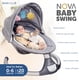 thumbnail image 2 of Swing infantil Jool Baby Nova Electric con Bluetooth Music Grey, 2 of 6