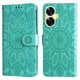 thumbnail image 4 of Funda tipo cartera FOXDOCK para Realme C55 , diseño girasol en relieve, cuero PU, cierre magnético, soporte y tarjetero, 4 of 5