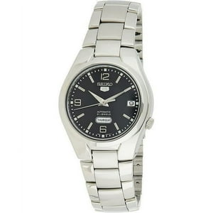 Reloj Seiko Hombres 5 Automático Snk623K Negro De Acero Inoxidable Auto Viento Reloj De Moda