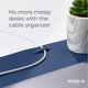 thumbnail image 3 of Organizador de cables Nordik Desk Mat (azul medianoche, 35 x 17 pulgadas), 3 of 6