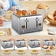 thumbnail image 5 of Tostadora SEEDEEM 4 rebanadas de acero inoxidable 1800W LCD Plateada, 5 of 7