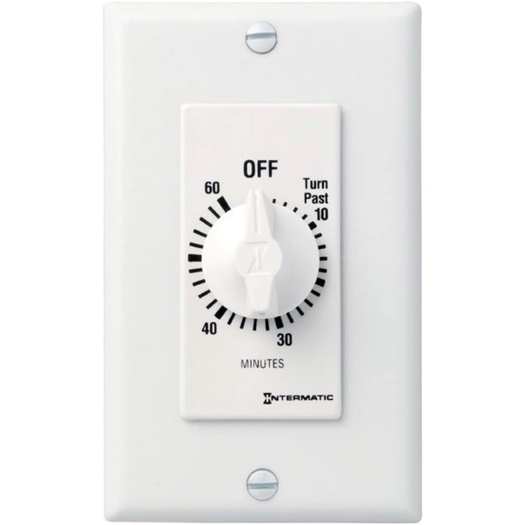Temporizador Intermatic SW60MWK de 60 minutos con resorte, blanco