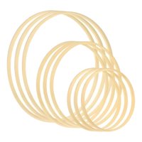 Genérico - 15 Aros Bambú Para Atrapasueños Y Manualidades