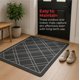 thumbnail image 4 of Alfombra SlipToGrip 107x89 cm Gris, paquete de 2 a cuadros, 4 of 7
