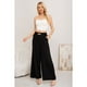 thumbnail image 2 of Pantalon Palazzo Algodon Mujer Tipo Lino Bota Ancha Hebilla 3006, 2 of 3