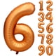 thumbnail image 1 of Fiesta con forma de globo Yeodong con helio, número 6, color naranja, 40 pulgadas, 1 of 5