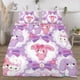 thumbnail image 3 of Bonbonribbon 3-Piece Bedding Set For Kids Boys Girls Adult Cartoon Warm Cute Fashion Holiday Present Gift Bed Sheets, 3 of 5