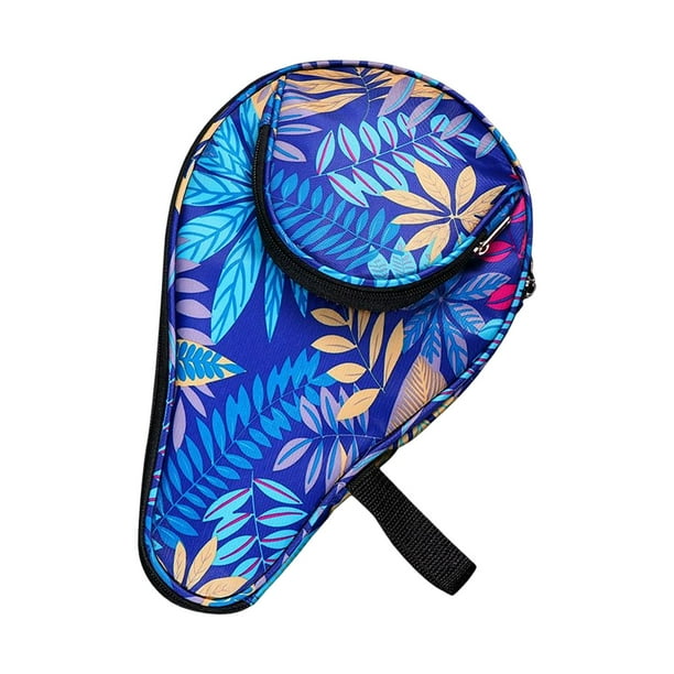 Bolsa de raqueta de de mesa Cremallera resistente Resistente a los arañazos Durable Portátil Resistente a caídas Almacenamiento Estuche , calabaza azul