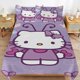 thumbnail image 5 of Cartoon Hello Kitty Friend Gir Bedding Set for Kids 3 Piece Bedding with 1 Flat Sheet And 2 Pillowcases King Bed Sheets, 5 of 5