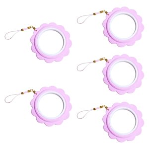 Magideal - 5X Mini Bordado Aro Bordado Anillo Artes De Costura De Costura De Pantallas Resistentes Cross Punto Cruzado Artesanía De Bricolaje Para Aguja Para La Púrpura Claro