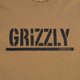 thumbnail image 2 of Polera Hombre Grizzly Griptape Print Script Logo Café Mocca, 2 of 5