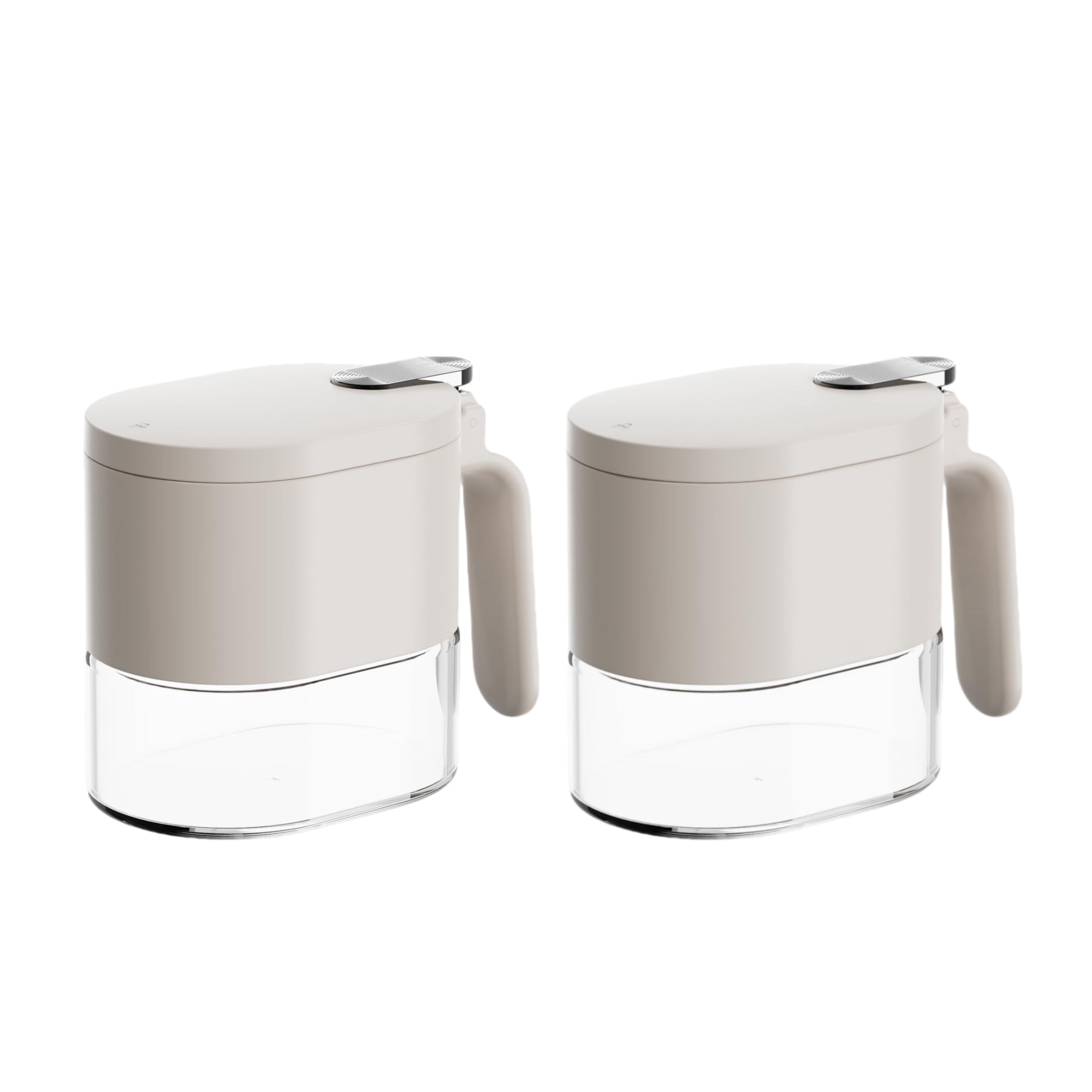 Xusx111 - Juego De Contenedores De Azúcar Y Sal, Recipiente De Especias De 13,4 Onzas Con Tapa Y Cuchara, Frascos De Condimentos Herméticos De Vidrio Juego De 2, Para El Mostrador De Cocina Que Mantie