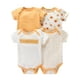 thumbnail image 3 of Get Ready to Fall in Love with Our 4pcs Soft and Breathable Newborn Infant Rompers! Perfect for Baby Boys and Girls, These Short Sleeve Round Neck Bodysuits Feature Adorable Cartoon Animal and Flowers, 3 of 5