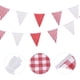 thumbnail image 3 of Banderola a cuadros roja y blanca de Uxcell, 36 banderas triangulares para decoración exterior de cumpleaños y bodas, 3 of 6