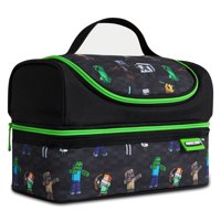 Bolsa De Almuerzo Con Aislamiento Minecraft Para Niños, Aperitivos Y Viajes, Negra