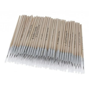 Genérico - Cepillos De Punta Puntiaguda 100X Cepillo De Pintura De Acrílico De Acuarela Para Uñas 9X2Mm