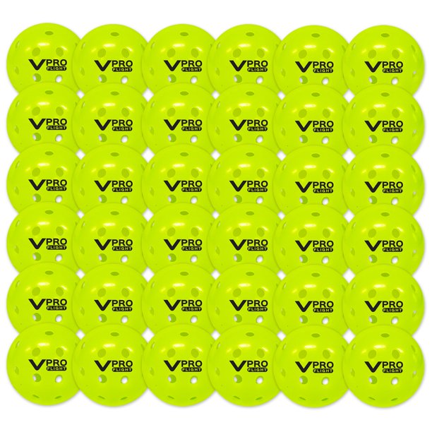 Pelotas de Pickleball Vulcan VPRO Flight para exteriores, paquete de 36, alta visibilidad
