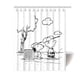 thumbnail image 1 of Cortina de ducha de dibujos animados, juego de cortina de baño con ganchos, tamaño 60 x 72 pulgadas, 1 of 3