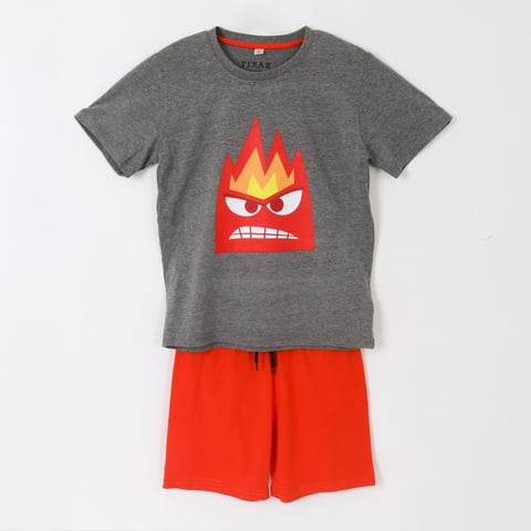 Pijama Manga Corta Niño Rojo Ira Intensamente Pixar Disney