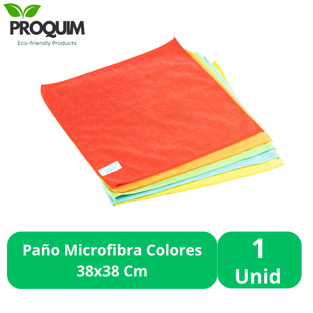 Proquim - Paño Microfibra Colores 38x38 Cm Unidad