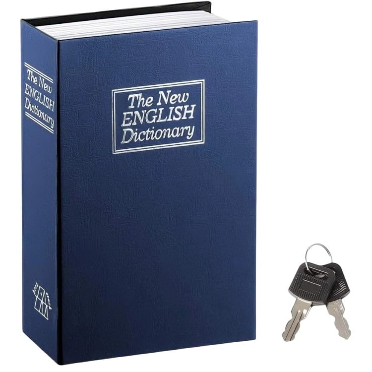 Genérico - Caja Fuerte Simulada Libro Cofre Seguridad Azul