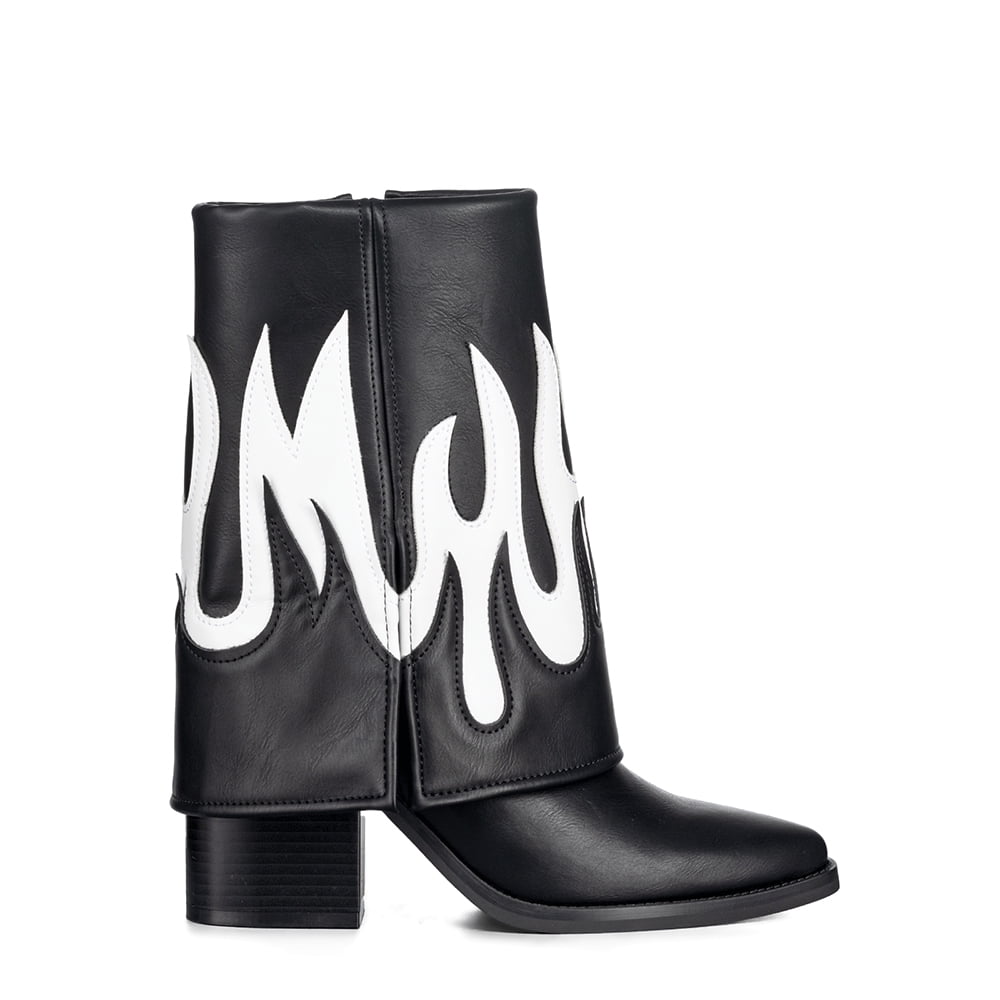 Botas Largas Mujer Eco Cuero De Moda Taco Alto Weide Dh83