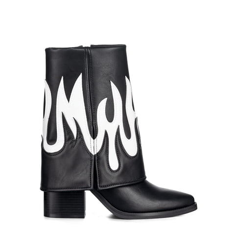 Botas Largas Mujer Eco Cuero De Moda Taco Alto Weide Dh83