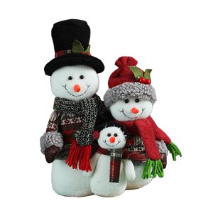 Bothyi - Figuras De Muñeco De Nieve Adorno De Pie Familiar Navideño Para Chimenea Coleccionable