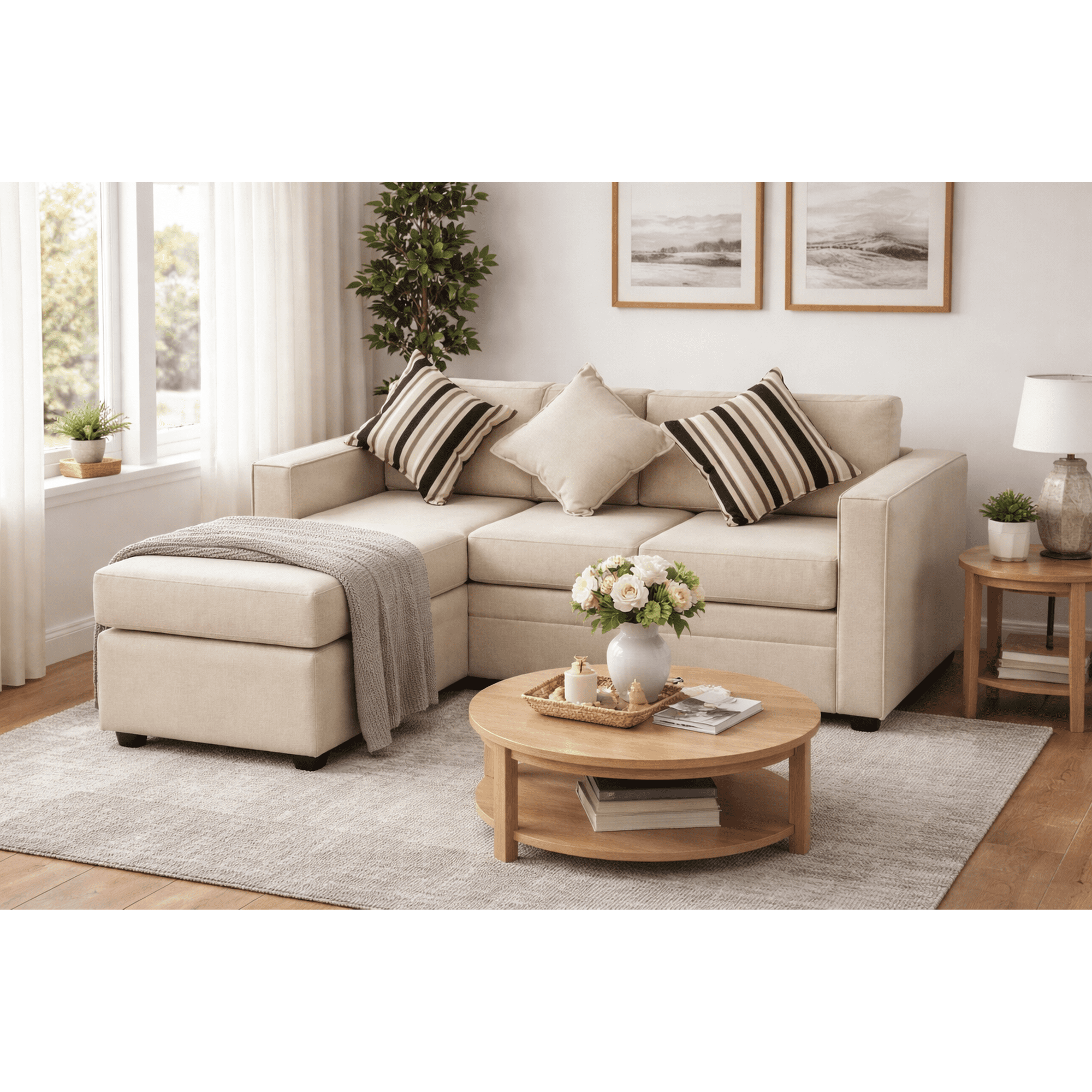 Almore - Seccional Croacia Reversible Beige