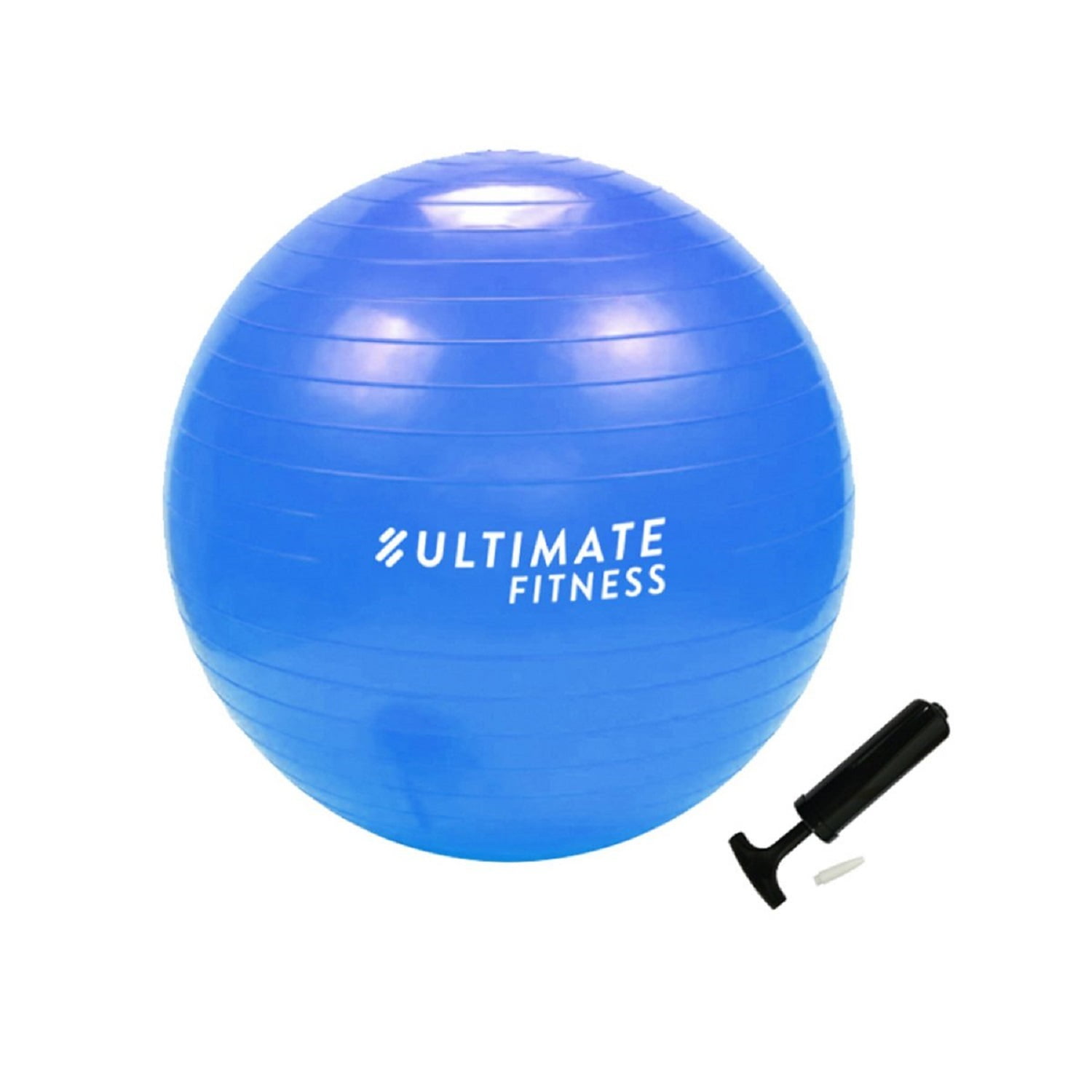 Ultimate Fitness - Balón Pilates 65 Cm Con Inflador Azul