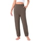 thumbnail image 1 of INSPIRE CHIC Pantalones de pijama para mujer, suaves y cómodos, pantalones de pijama, pantalones de descanso, ropa de dormir con bolsillo, L Marrón, 1 of 6