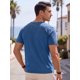 thumbnail image 3 of Camiseta de Hombre INSPIRE CHIC Cuello en U Manga Corta con Bolsillo en el Pecho Casual XL Azul, 3 of 5