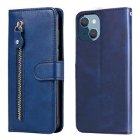 Gangxun - Funda Con Cremallera Para Iphone 13, Carcasa Cartera De Cuero Pu Con Soporte Y Tarjetero