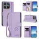 thumbnail image 2 of Funda Cartera Trébol para Motorola Edge 60 Pro con Ranuras Tarjetas y Carga Inalámbrica Morado claro, 2 of 6
