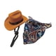 thumbnail image 4 of Disfraz De Vaquero De Mascota Sombrero De Vaquero Y Photo De Photo De Photo Cosplay Para Mascota Gato Dog Azul Marino, 4 of 5