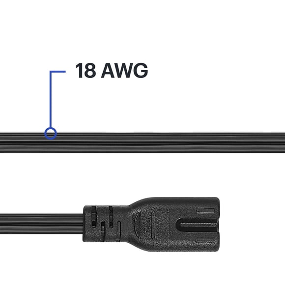 Cable de poder Best Buy essentials 12 C7 no polarizado de 2 ranuras