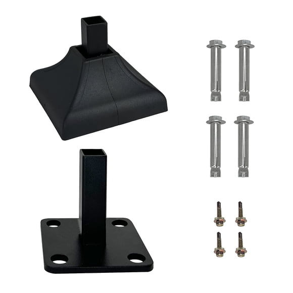 Kit de base con brida para cerca Rockwill para postes cuadrados de 2.54 cm