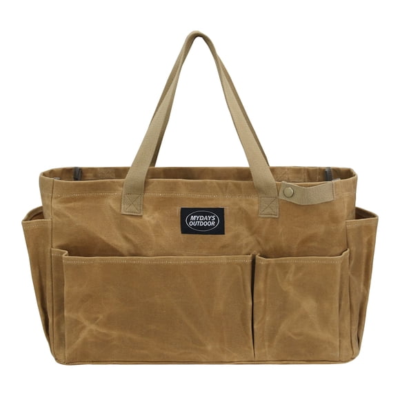 Bolsa de almacenamiento para herramientas de jardín MYDAYS OUTDOOR de lona encerada