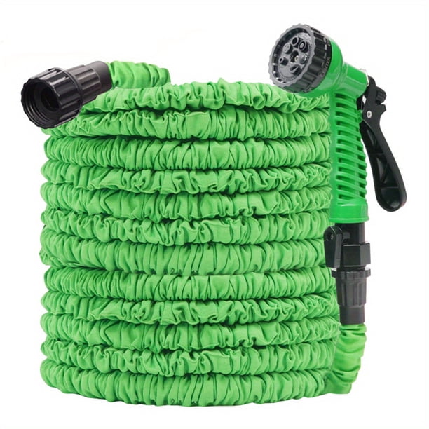 1pc, Garden Hose Expandable Flexible Water Hose Plastic Hoses Car Wash Water Gun 25ft/50ft/75ft/100ft X 3/4", Garden Sprayer Watering Irrigation Tools, Solid Brass Fitting Connectors, Lightweight Kink